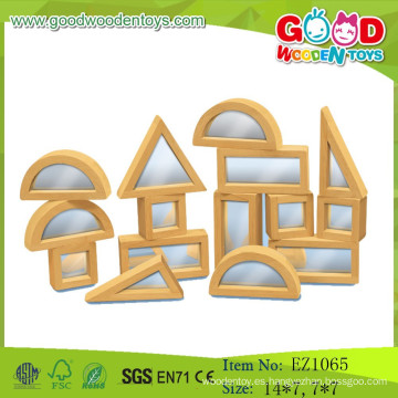 Espejo natural hecho a mano Caucho de madera Acrylic Building Blocks